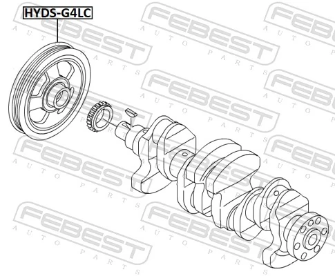FEBEST HYDS-G4LC Belt Pulley, crankshaft