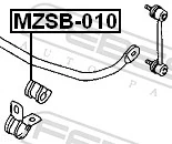 Mounting, stabiliser bar MZSB-010