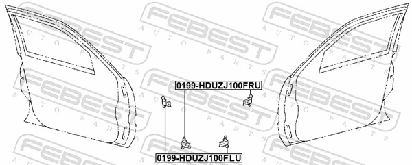 FEBEST 0199-HDUZJ100FLU Door Hinge