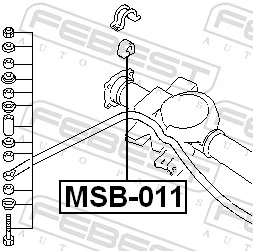 Mounting, stabiliser bar MSB-011