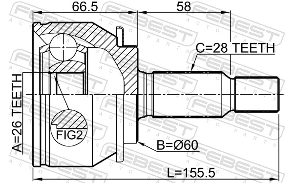 Joint Kit, drive shaft 0410-NA4