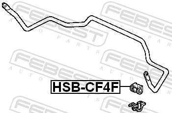 FEBEST HSB-CF4F Mounting, stabiliser bar