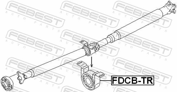 Bearing, propshaft centre bearing FDCB-TR