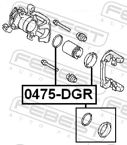 FEBEST 0475-DGR Repair Kit, brake caliper