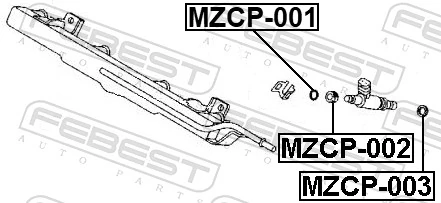FEBEST MZCP-001 Seal Ring, nozzle holder