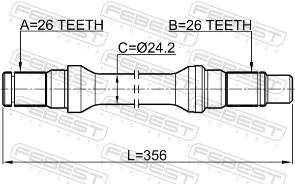 FEBEST 2112-RANGELH Drive Shaft