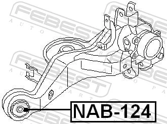 FEBEST NAB-124 Mounting, control/trailing arm