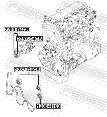 三角多楔带张紧器 2290-D4CB