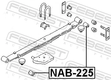 FEBEST NAB-225 Bushing, leaf spring