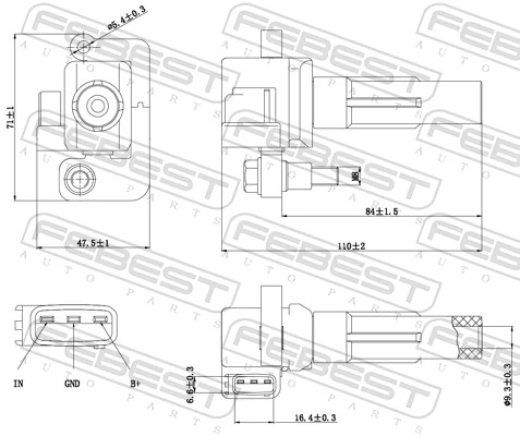 FEBEST 08640-001 Ignition Coil