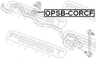 Mounting, stabiliser bar OPSB-CORCF