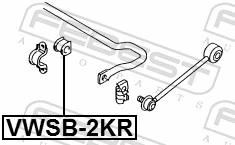 Mounting, stabiliser bar VWSB-2KR