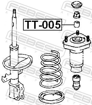Spacer Bush, shock absorber TT-005