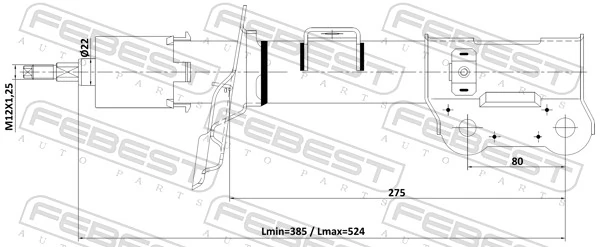 FEBEST 12110-009FL Shock Absorber