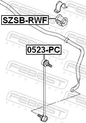 FEBEST SZSB-RWF Mounting, stabiliser bar