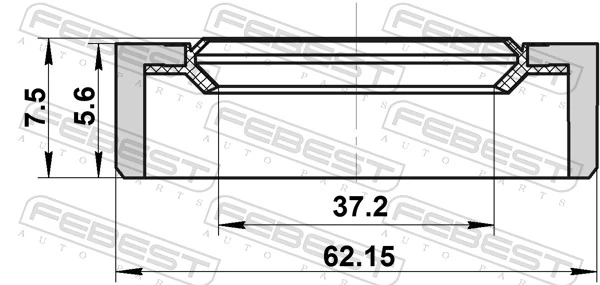 FEBEST 95BDY-39620608X Shaft Seal, drive shaft