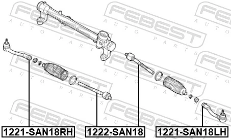 Tie Rod End 1221-SAN18RH