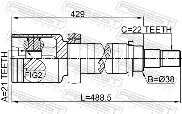 Joint Kit, drive shaft 2111-FUSATRH