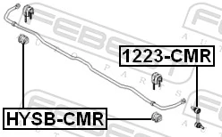 FEBEST 1223-CMR Link/Coupling Rod, stabiliser bar