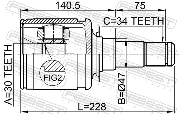 Joint Kit, drive shaft 0111-200