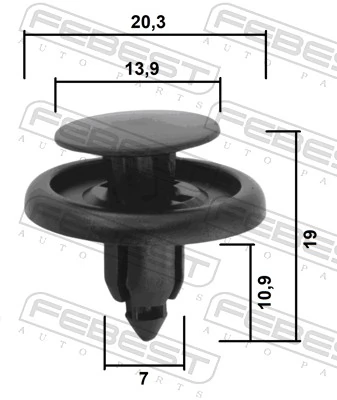 Clip, trim/protection strip 88570-084