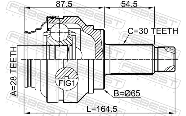 Joint Kit, drive shaft 1910-F06R