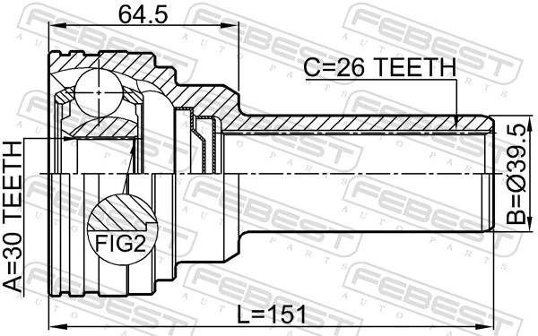 Joint, propshaft 0411-V97WSHA
