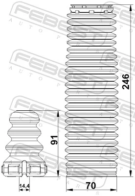 Dust Cover Kit, shock absorber KSHB-SORC5F-KIT