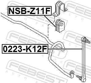 Mounting, stabiliser bar NSB-Z11F