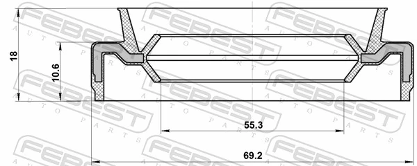 FEBEST 95EAY-57691118X Shaft Seal, drive shaft