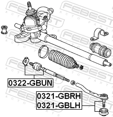 FEBEST 0321-GBLH Tie Rod End