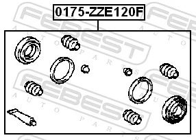 Repair Kit, brake caliper 0175-ZZE120F