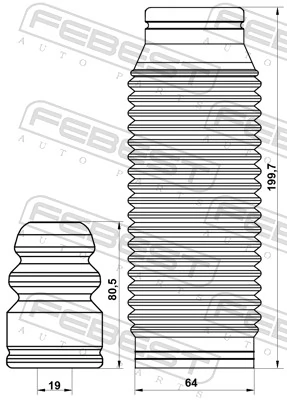 Dust Cover Kit, shock absorber HYSHB-SBF-KIT
