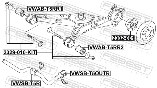 FEBEST 2329-010-KIT Camber Correction Screw Set