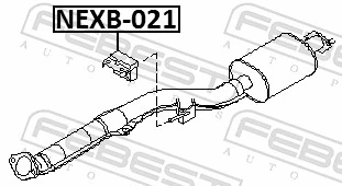 FEBEST NEXB-021 Mounting Kit, exhaust system