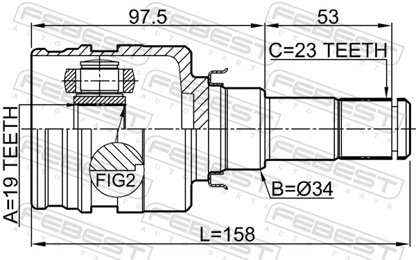 Joint Kit, drive shaft 0111-KSP130