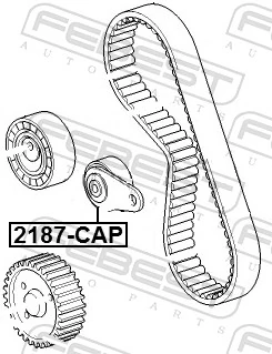 Tensioner Pulley, timing belt 2187-CAP