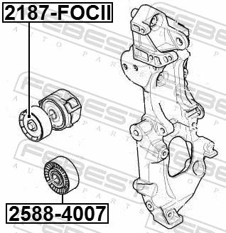 Deflection/Guide Pulley, V-ribbed belt 2588-4007