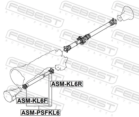 FEBEST ASM-PSFKL6 Propshaft, axle drive
