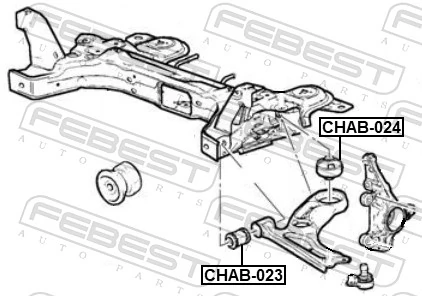 Mounting, control/trailing arm CHAB-024