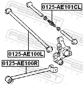 Control/Trailing Arm, wheel suspension 0125-AE101CL