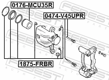 Repair Kit, brake caliper 1875-FRBR