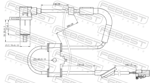 Sensor, wheel speed 12606-007