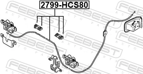FEBEST 2799-HCS80 Bonnet Cable