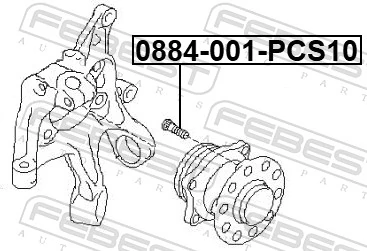 FEBEST 0884-001-PCS10 Wheel Stud