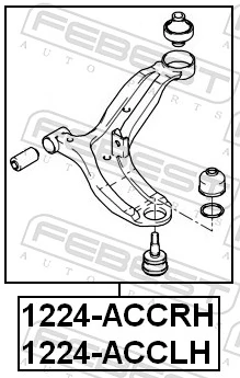 Control/Trailing Arm, wheel suspension 1224-ACCRH