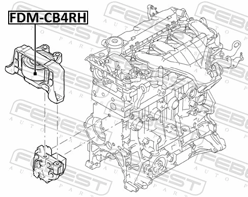 Mounting, engine FDM-CB4RH
