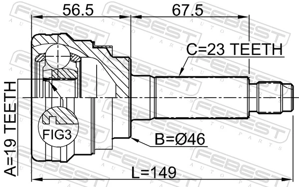 Joint Kit, drive shaft 1110-M100