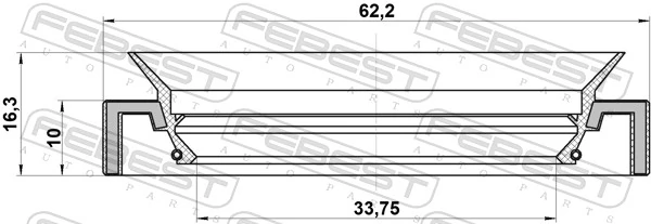 FEBEST 95HAY-35621016X Shaft Seal, drive shaft