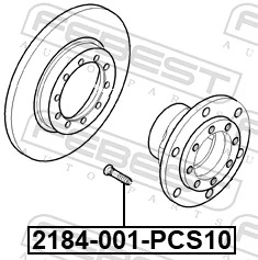 مسامير عجلة عديم الرأس 2184-001-PCS10